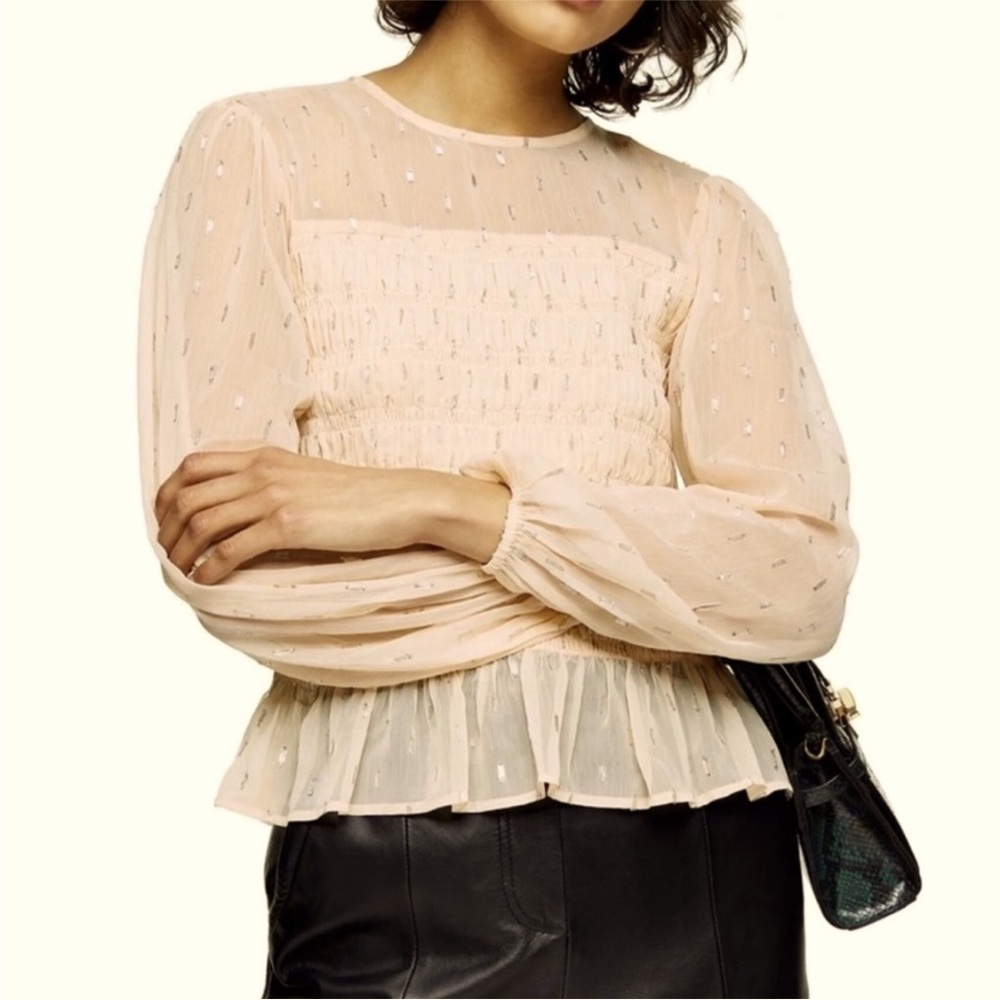 Topshop metallic blouse 10